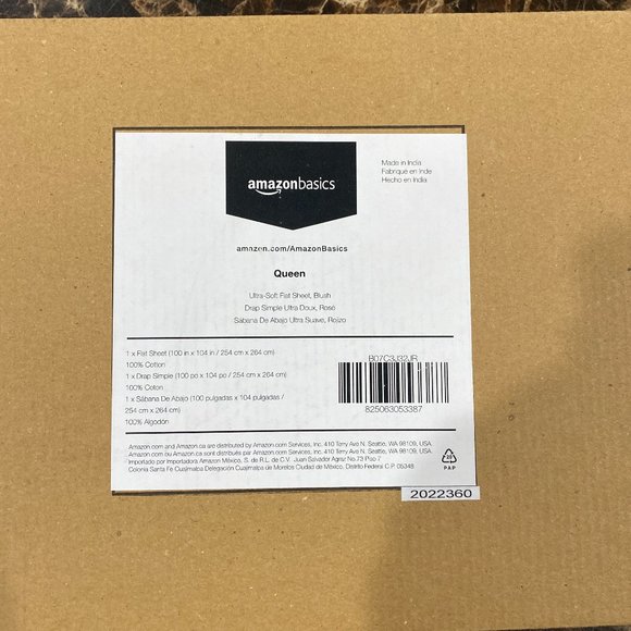 Amazon Basics Queen Ultra-Soft Flat Sheet, Blush Pink - Picture 2 of 2